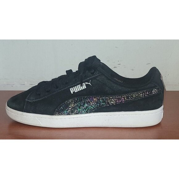 Puma Shoes Kid's 4C Vikky Sneakers Black Girl's Lace-Up - Picture 4 of 10